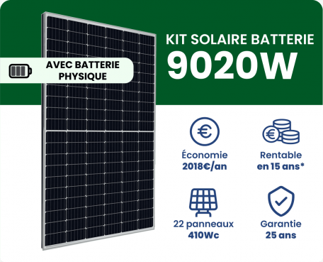 Kit Solaire Batterie Autoconsommation 9020W
