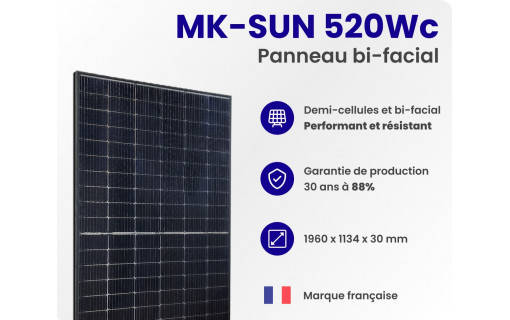 Panneau solaire MK-SUN 520Wc