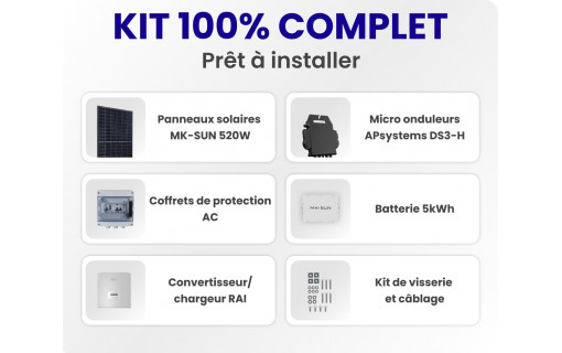 kit 100% complet prêt à installer