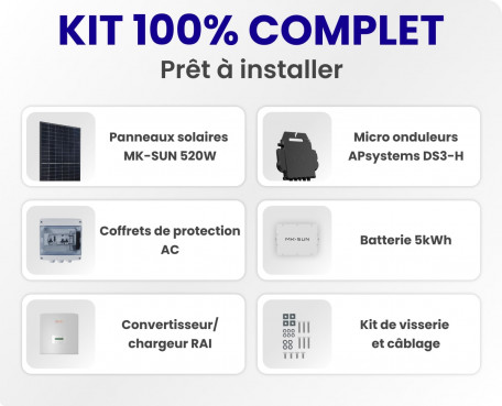 kit 100% complet prêt à installer