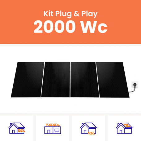 Kit panneau solaire plug and play 2000W Amerisolar