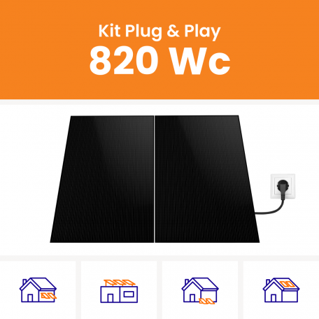 Kit panneau solaire plug and play AE SOLAR 820Wc EZ1-H