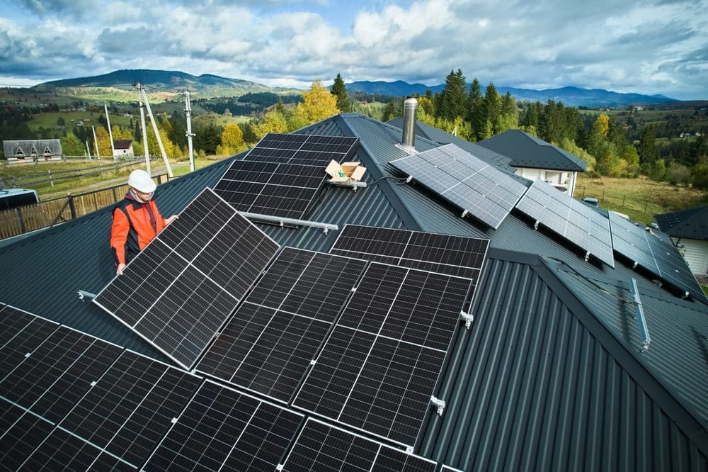 Équipements photovoltaïques en installation