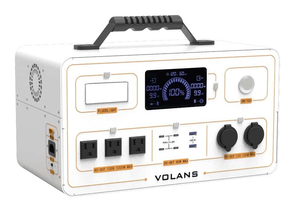 Un volant portable power station de la marque Soluna