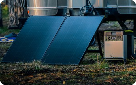 Batterie nomade avec panneau solaire - Équipement caravaning